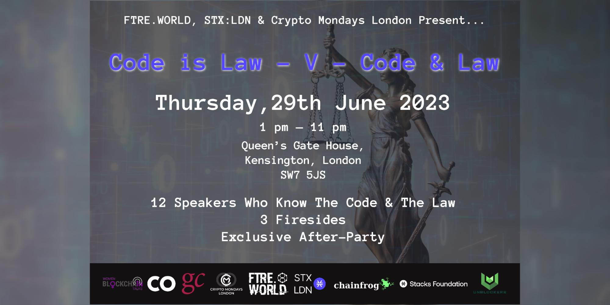 STX:LDN Partners with Crypto Mondays London for Code is Law v Code & Law Conference