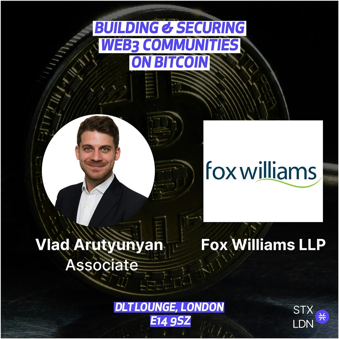 Speaker Announcement #2 - 11/08/22 - Vladimir Arutyunyan, Fox Williams LLP