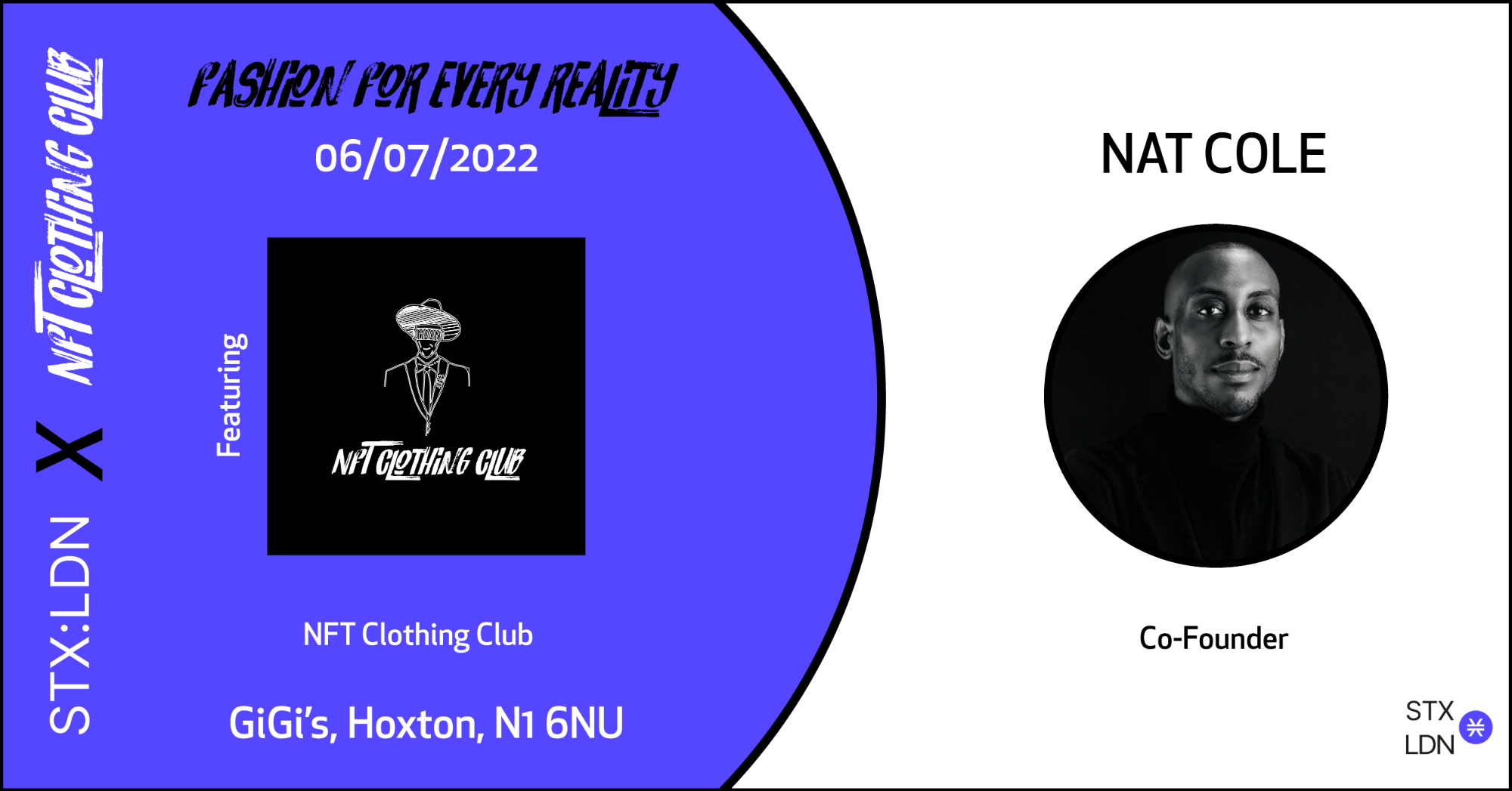 Speaker Announcement #4 - 06/07/22 - Nat Cole, NFT Clothing Club